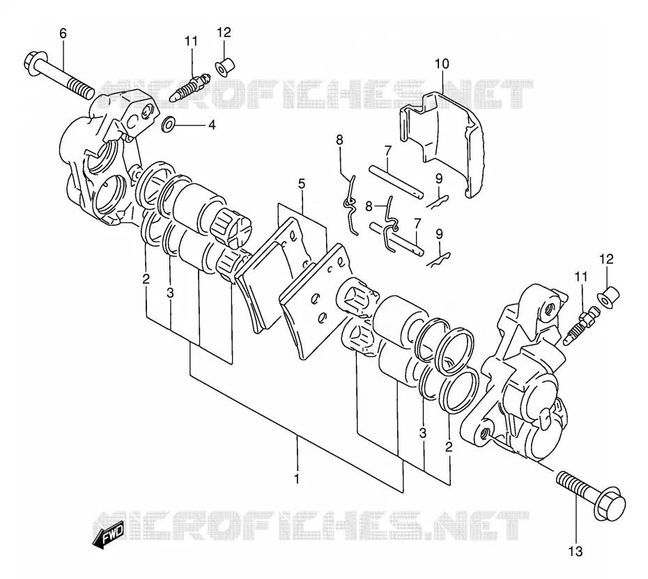 FRONT CALIPER Suzuki MOTO 750 GSX-F 1995  GSX750FS(E2)
