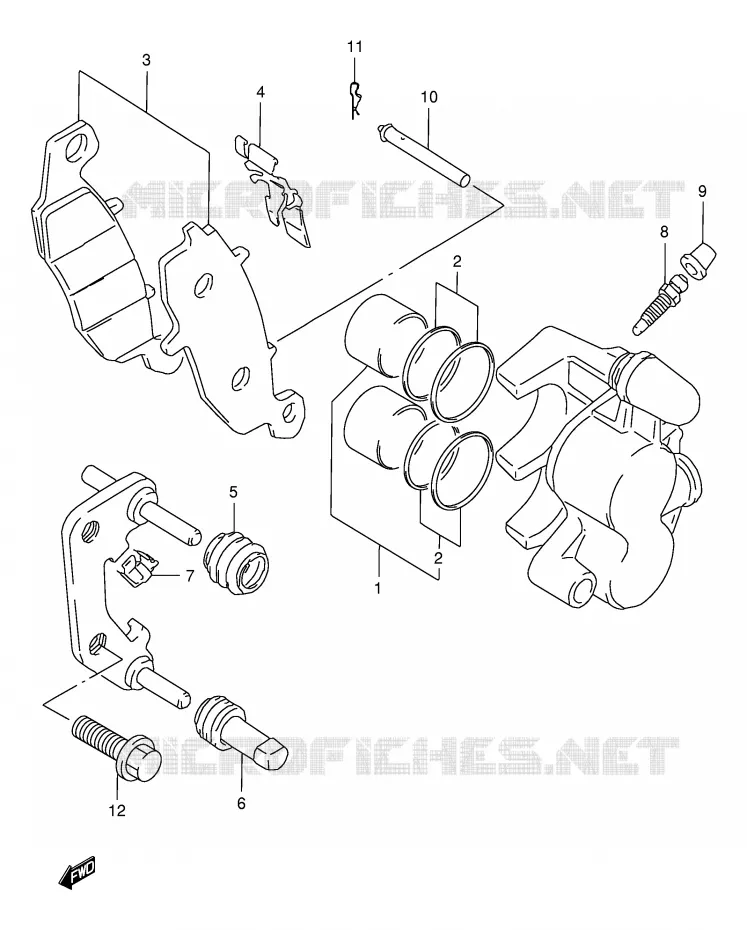 FRONT CALIPER Suzuki MOTO 750 GSX-F 2001  GSX750FK1(E2)