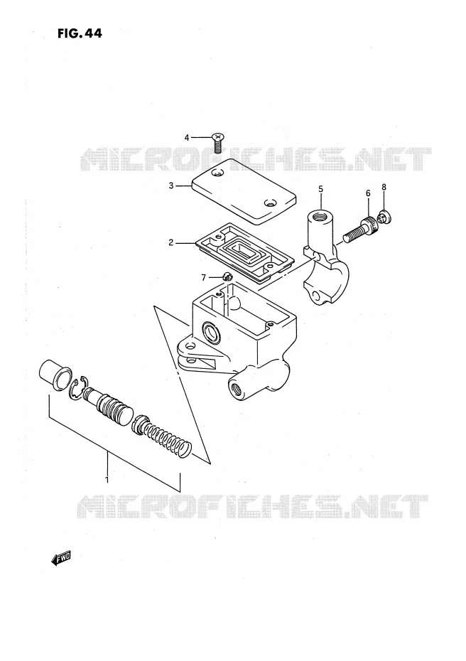 FRONT HOOFDREMCILINDER (LS650FG/FJ/FK) Suzuki MOTO 650 SAVAGE 1989  LS650PK(E2)