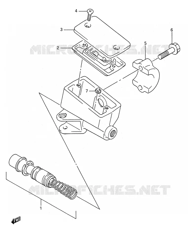 FRONT HOOFDREMCILINDER (MODELE K/L/M/N) Suzuki MOTO 600 GSX-F 1990  GSX600FUL(E28)