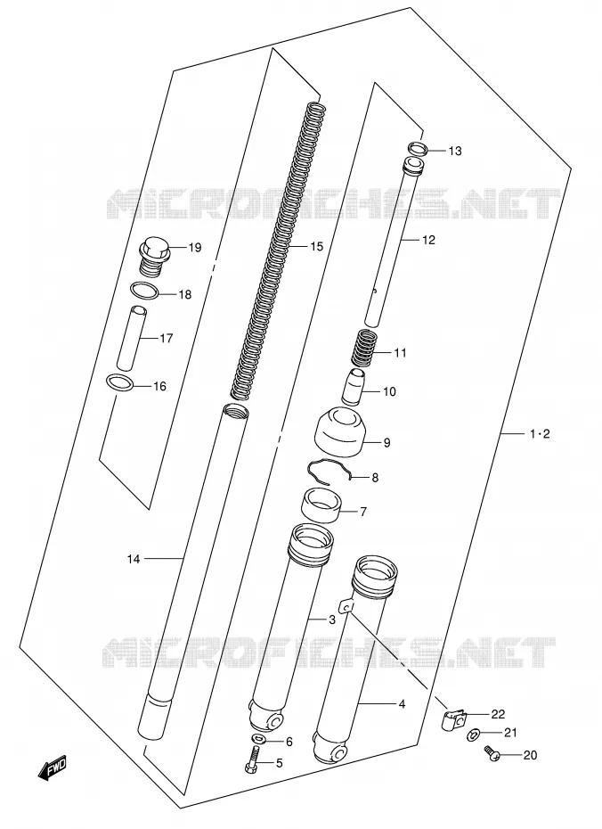 FRONT SCHOKDEMPER Suzuki MOTO 80 JR 2002  JR80K2(P3/P28)