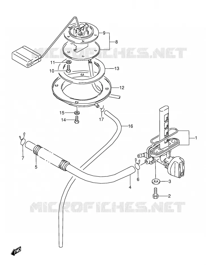 FUEL COCK (MODELE J/K,GSX600FUL/FU2L/FUM/FU2M E22) Suzuki MOTO 600 GSX-F 1990  GSX600FU2L(E2)