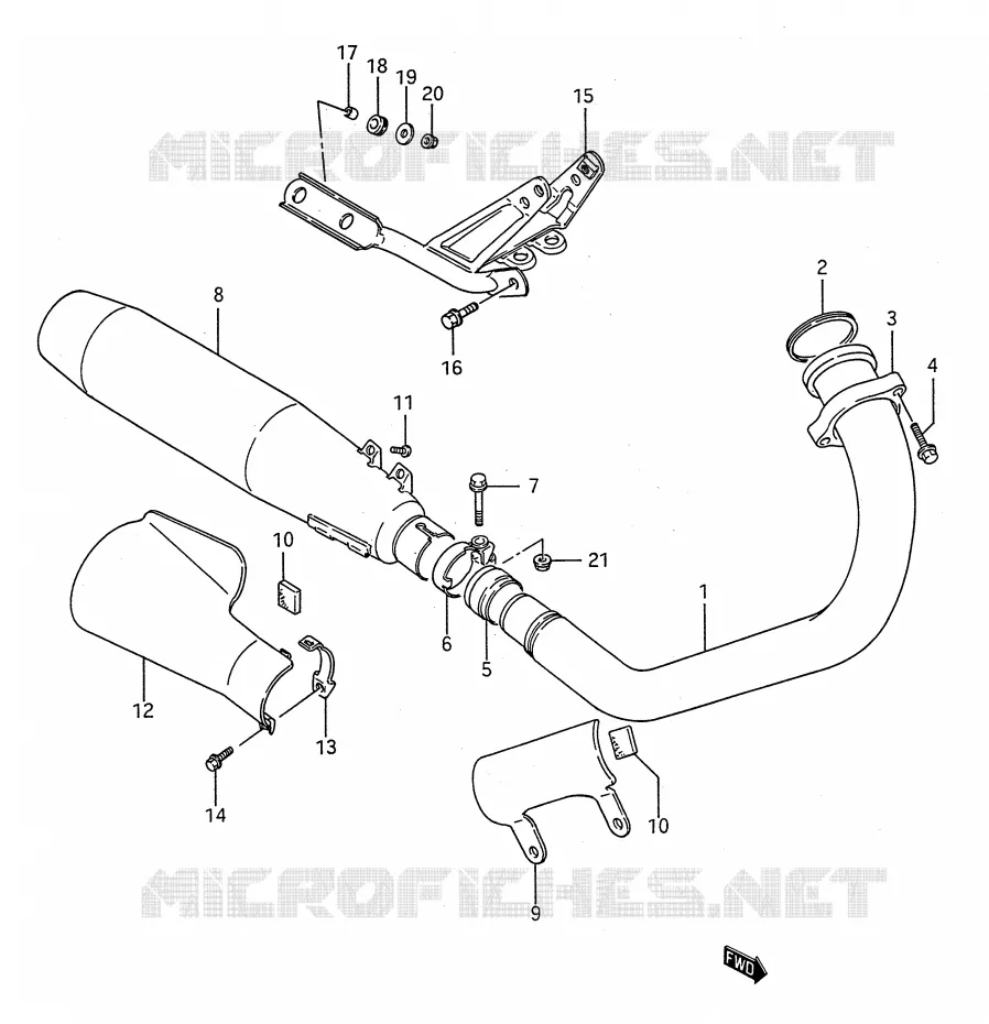 GELUIDDEMPER Suzuki MOTO 650 BOULEVARD 1988  LS650PJ(E28)