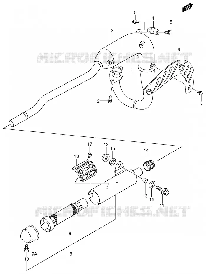 GELUIDDEMPER Suzuki MOTO 80 JR 2004  JR80K4(P3/P28)