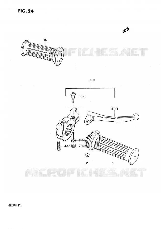 HANDGRIPS - LEVERS Suzuki MOTO 50 JR 1989  JR50K(P3)