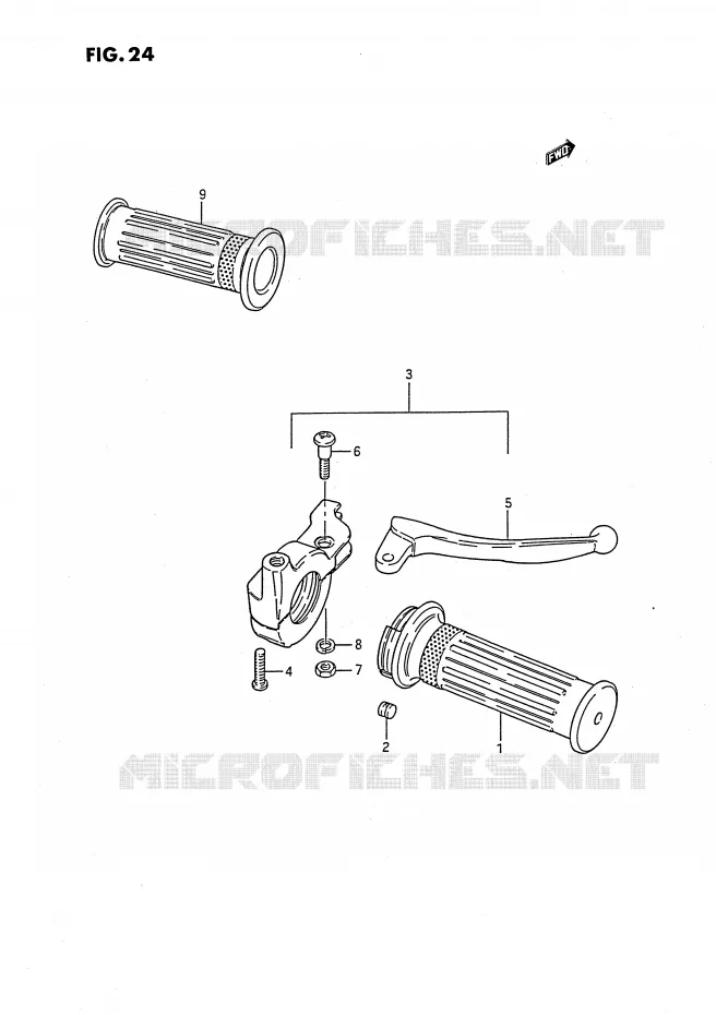 HANDGRIPS - LEVERS Suzuki MOTO 50 JR 1992  JR50N(P28)