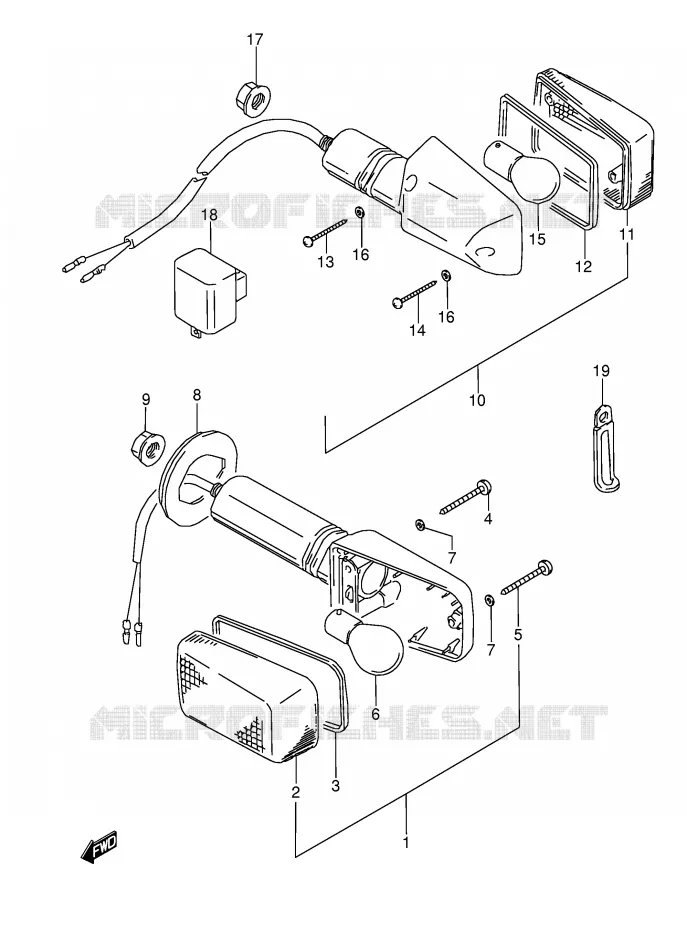 INDICATOREN (MODELE J/K/L/M/N/P/R/S) Suzuki MOTO 600 GSX-F 1993  GSX600FU2P(E2)