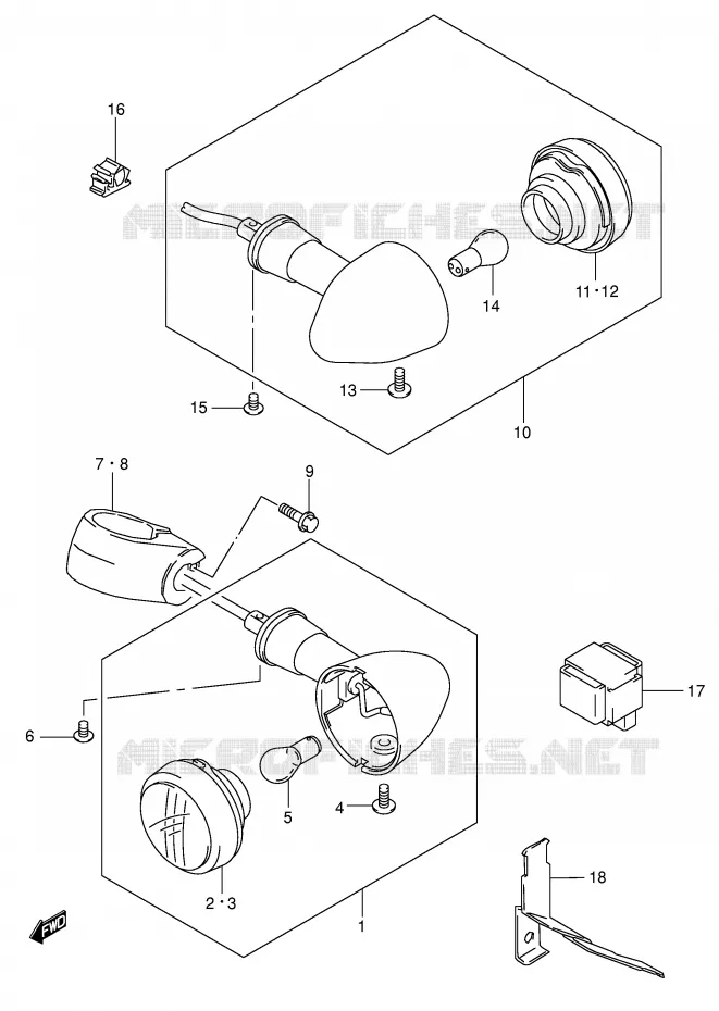 INDICATOREN (MODELE K4) Suzuki MOTO 650 BOULEVARD 2001  LS650PK1(E3/E28)