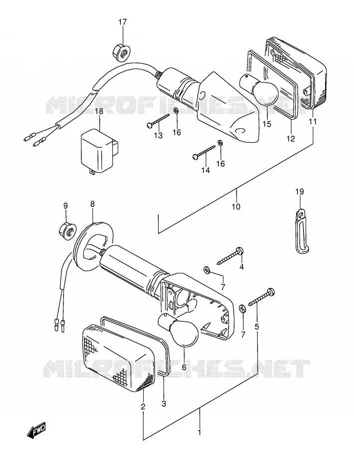 INDICATOREN (MODELE T) Suzuki MOTO 600 GSX-F 1990  GSX600FUL(E2)
