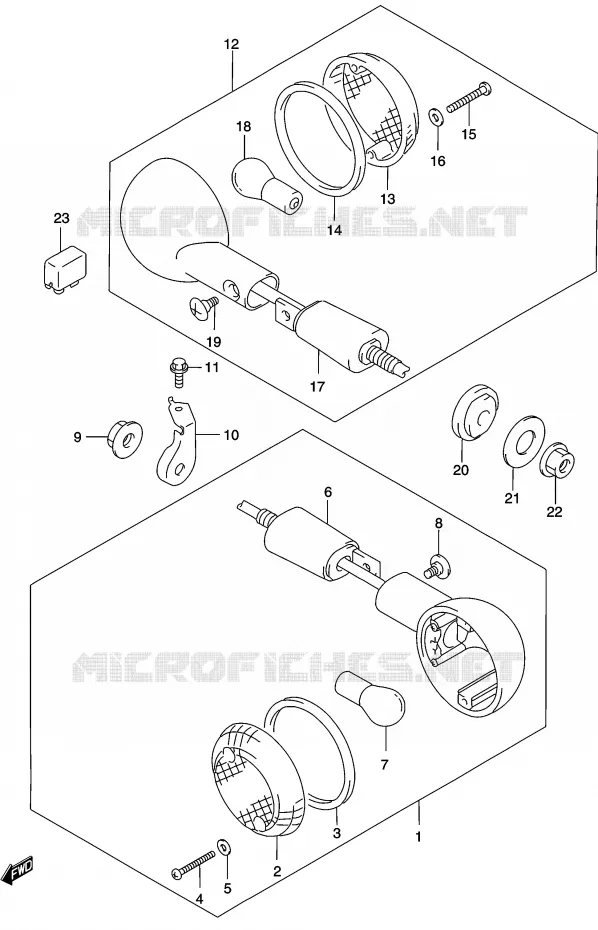INDICATOREN Suzuki MOTO 250 MARAUDER 2003  GZ250K3(K3)