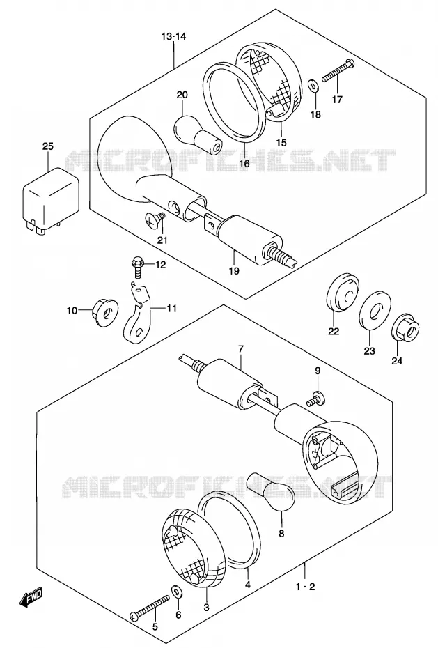 INDICATOREN Suzuki MOTO 250 MARAUDER 2003  GZ250K3(P3)