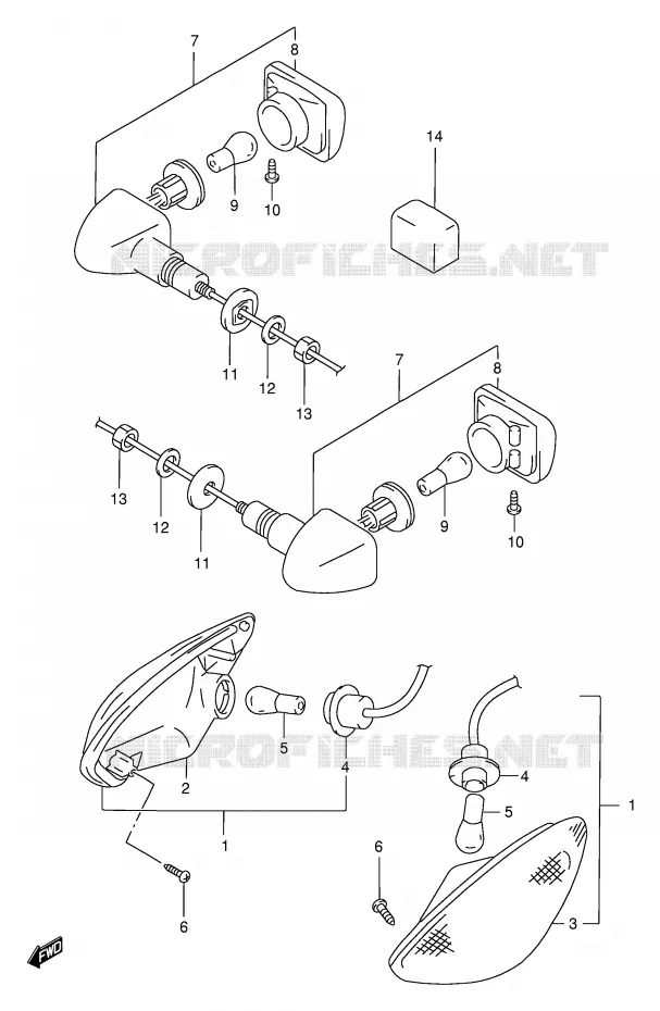 INDICATOREN Suzuki MOTO 750 GSX-F 1999  GSX750FX(E2)
