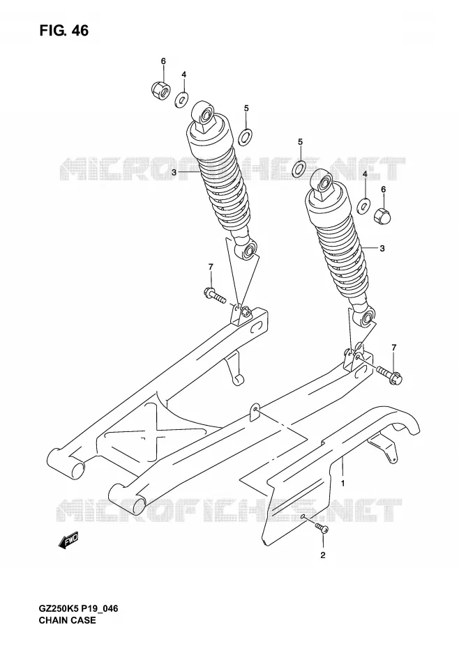 KETTINGKAST Suzuki MOTO 250 MARAUDER 2005  GZ250K5(P19)
