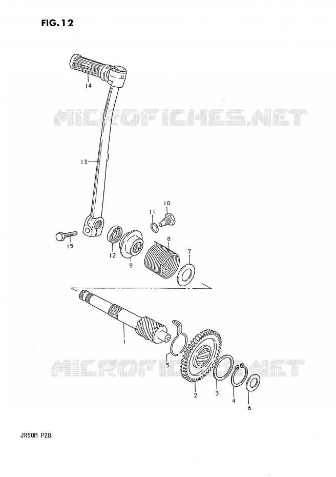 KICKSTARTER Suzuki MOTO 50 JR 1991  JR50M(P28)