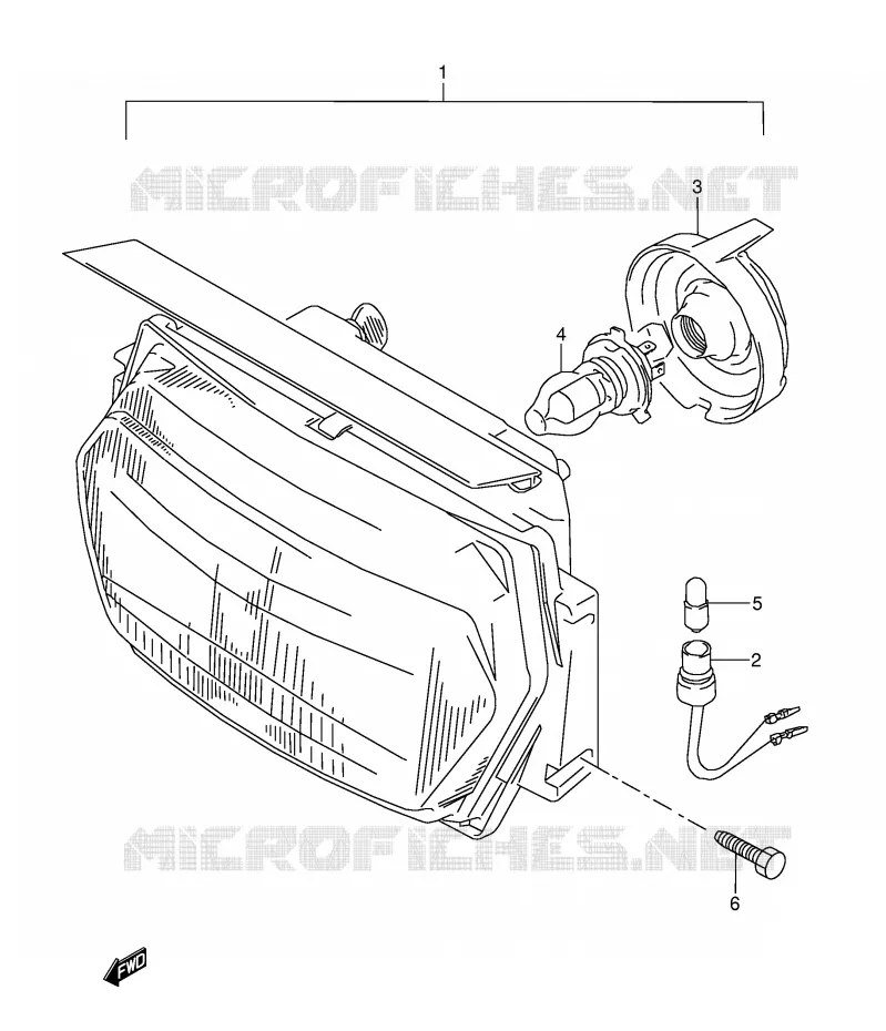 KOPLAMP (MODELE S) Suzuki MOTO 600 GSX-F 1994  GSX600FUR(E2)