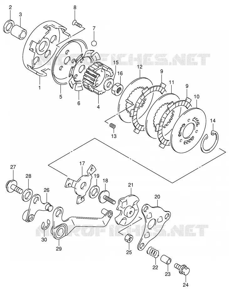 KOPPELING Suzuki MOTO 50 JR 2004  JR50K4(P3/P28)