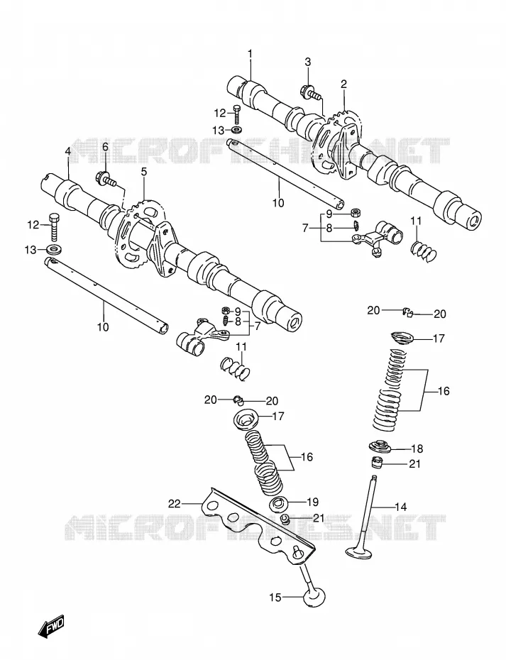 NOKKENAS - VALVES (MODELE J/K/L/M) Suzuki MOTO 600 GSX-F 1989  GSX600FU2K(E2)