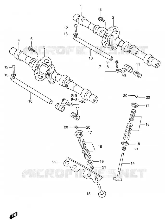 NOKKENAS - VALVES Suzuki MOTO 600 GSX-F 2002  GSX600FK2(E2)