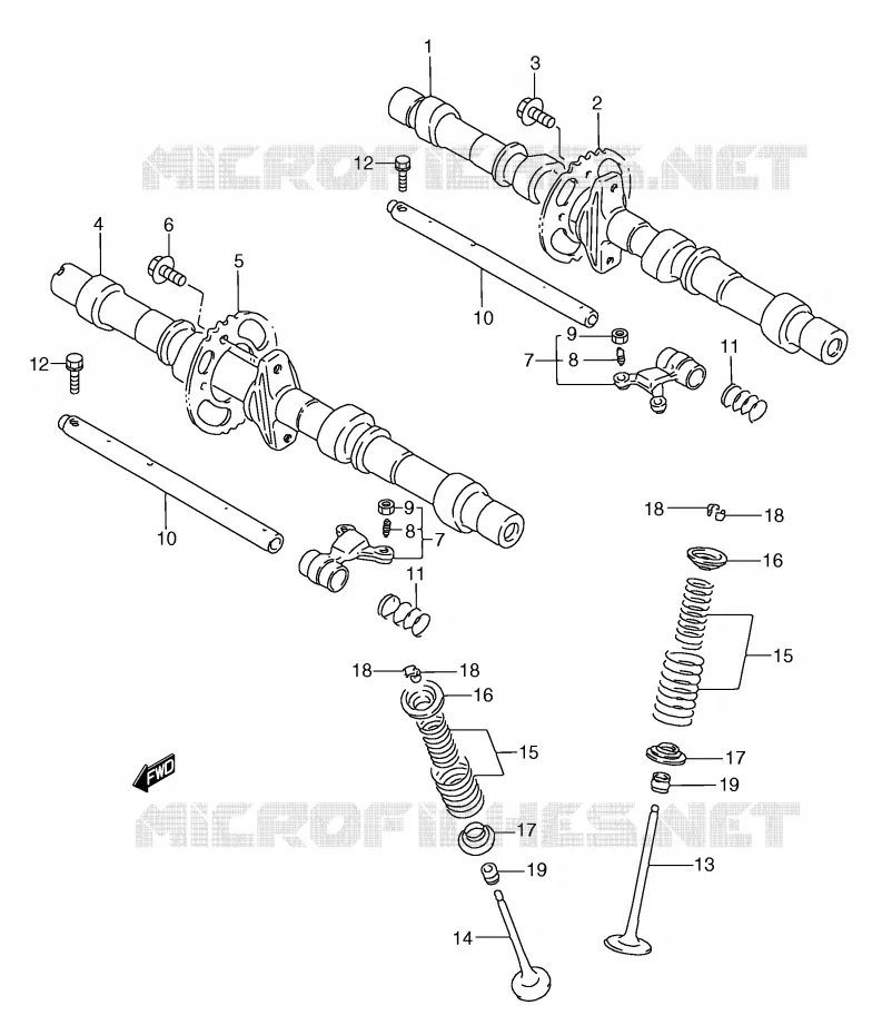 NOKKENAS - VALVES Suzuki MOTO 750 GSX-F 1994  GSX750FR(E2)