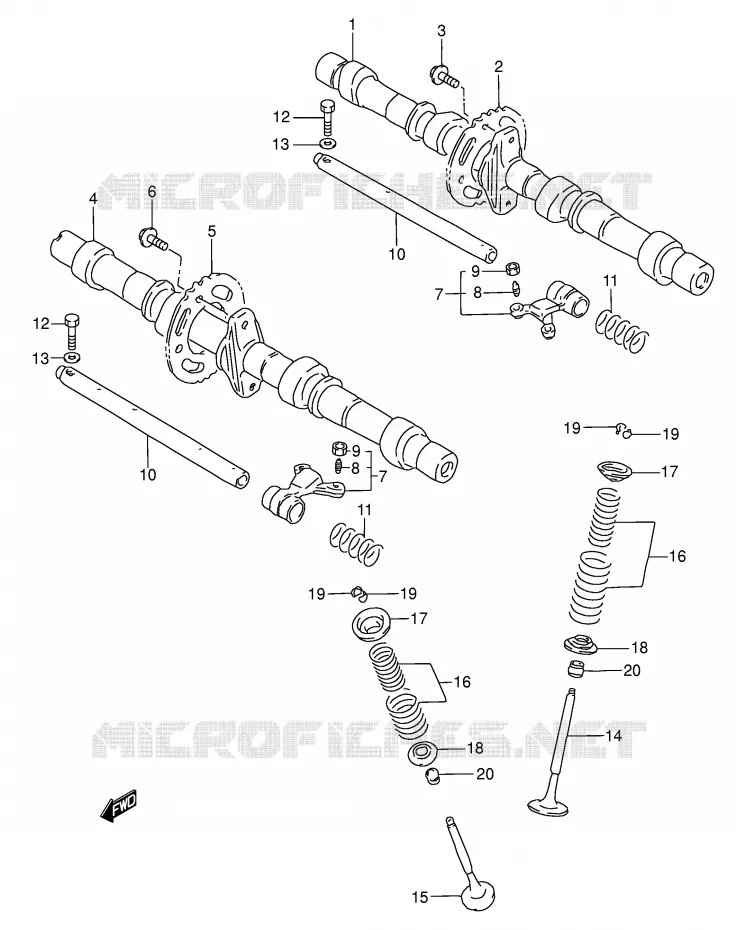 NOKKENAS - VALVES Suzuki MOTO 750 GSX-F 2006  GSX750FK6(E2)