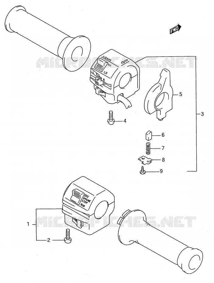 SCHAKELAARS (MODELE K/L/M/N/P/R/S/T) Suzuki MOTO 600 GSX-F 1990  GSX600FL(E28)