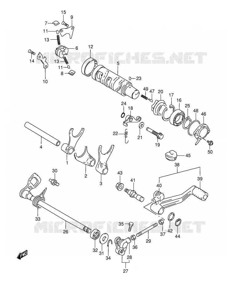SCHAKELEN ASSY Suzuki MOTO 600 GSX-F 2000  GSX600FY(E2)