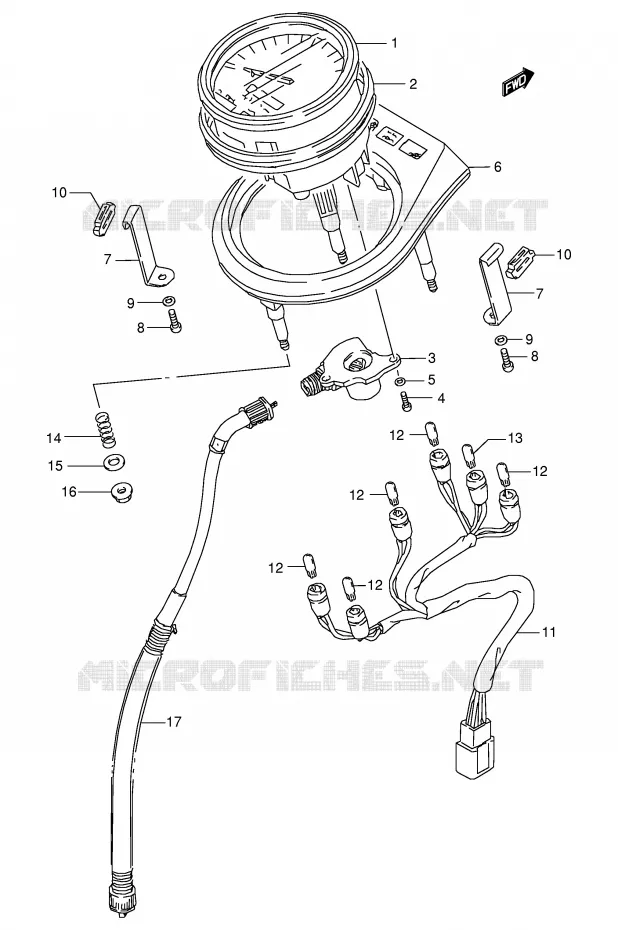 SNELHEIDSMETER (E28) Suzuki MOTO 650 BOULEVARD 1997  LS650PV(E3/E28)