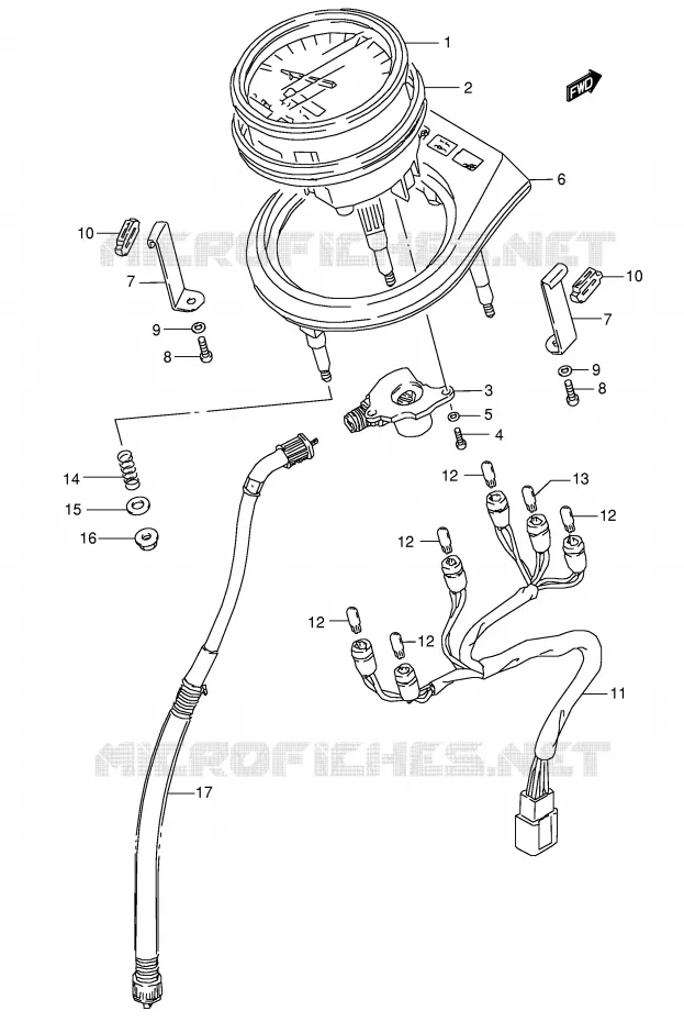 SNELHEIDSMETER (MODEL K5/K6/K7/K8 E28) Suzuki MOTO 650 BOULEVARD 2005  LS650K5(E3/E28)