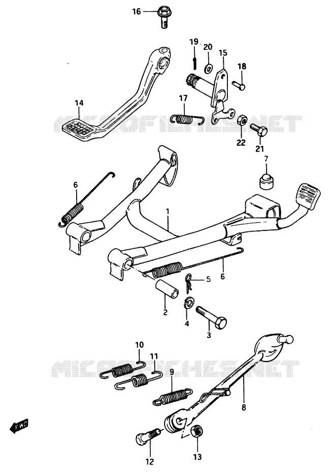 STAND (E16, E18, E22, E26, MODELE E E15) Suzuki MOTO 750 GSX-E 1983  GSX750ESD(D/E)
