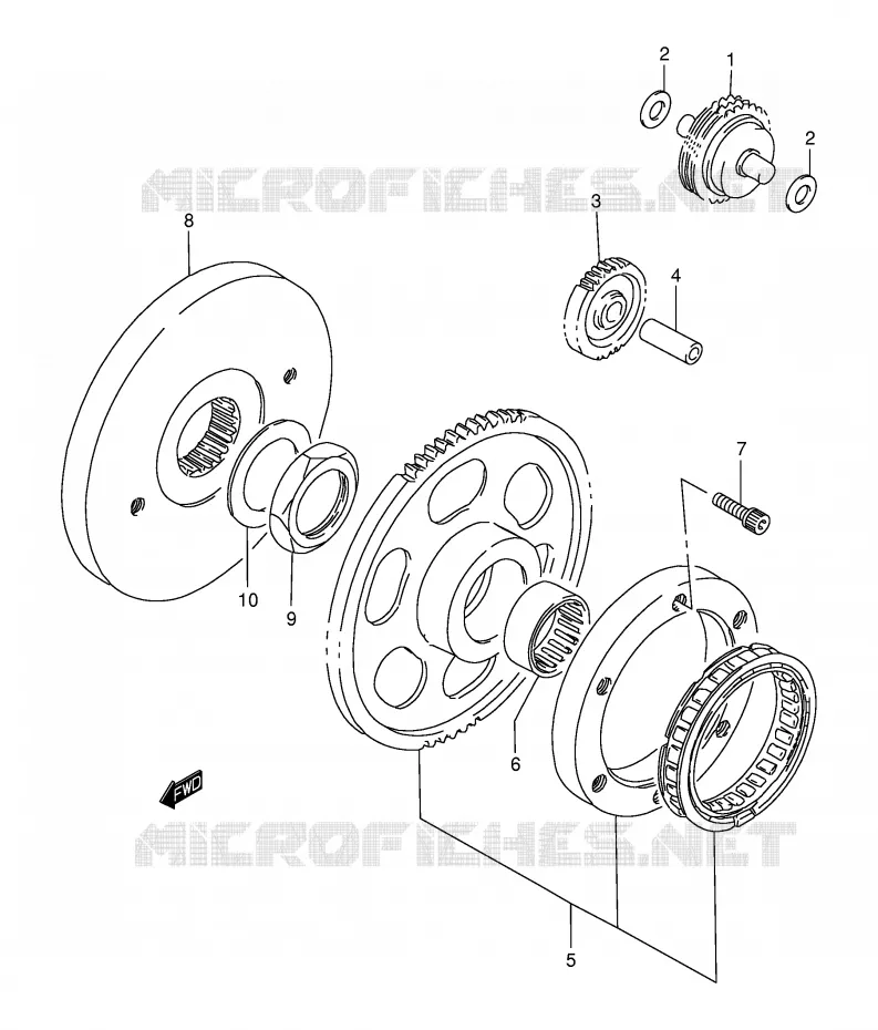 STARTMOTOR CLUTCH Suzuki MOTO 650 BOULEVARD 1996  LS650PT(E3/E28)