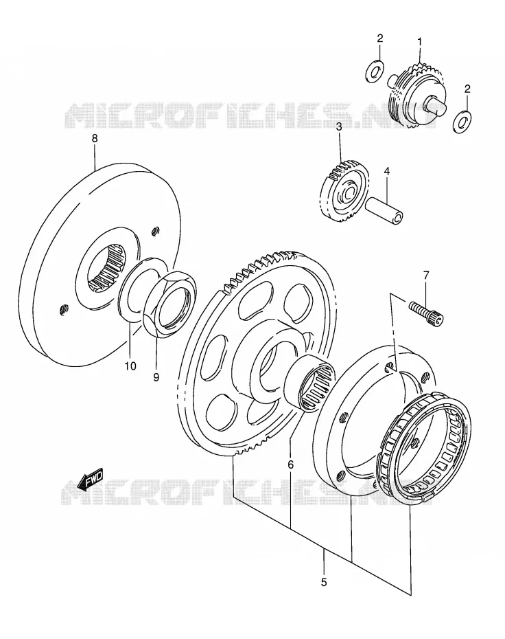 STARTMOTOR CLUTCH Suzuki MOTO 650 BOULEVARD 2006  LS650K6(E3/E28)