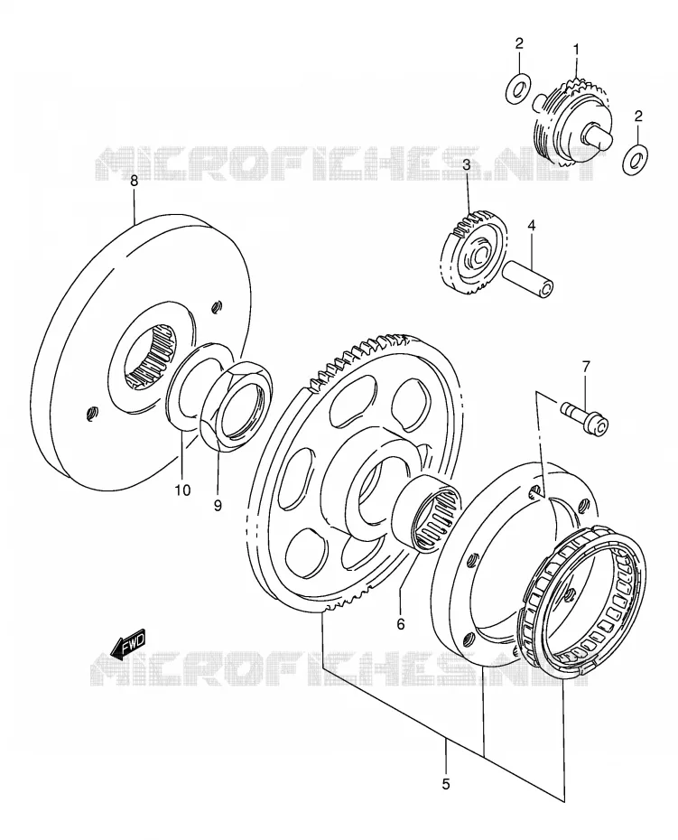 STARTMOTOR CLUTCH Suzuki MOTO 650 SAVAGE 1996  LS650PT(E2)