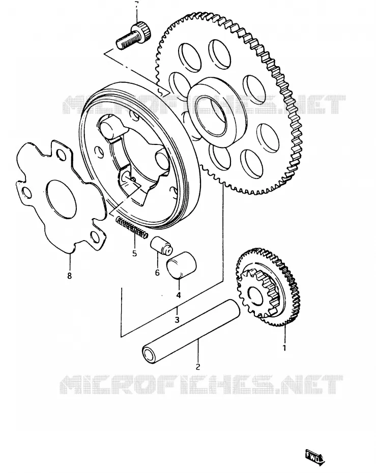 STARTMOTOR CLUTCH Suzuki MOTO 750 GSX-E 1983  GSX750ESD(D/E)