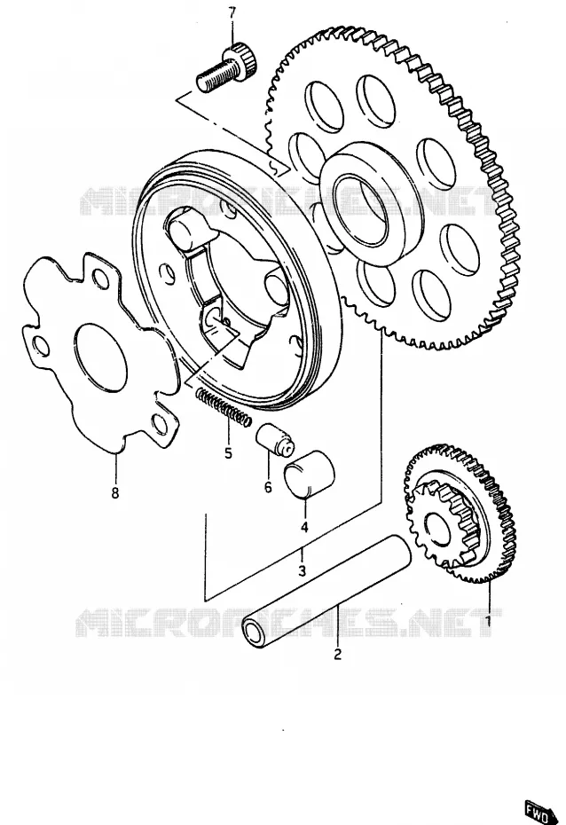 STARTMOTOR CLUTCH Suzuki MOTO 750 GSX-E 1985  GSX750ESF(F)