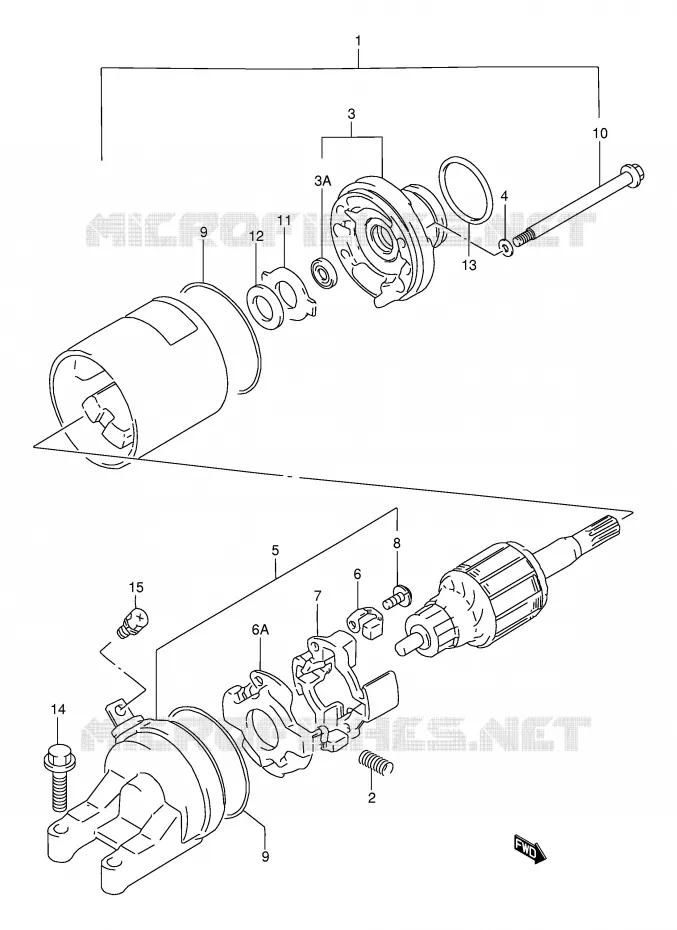 STARTMOTOR Suzuki MOTO 750 GSX-F 1999  GSX750FX(E2)