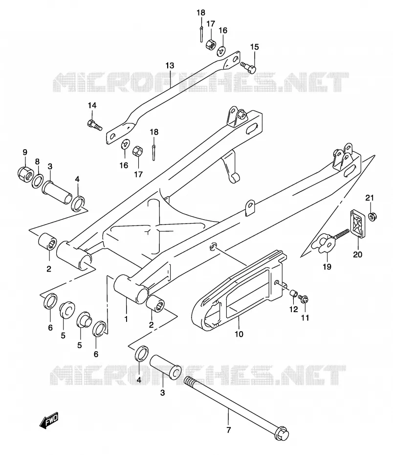 SWINGARM Suzuki MOTO 250 MARAUDER 2003  GZ250K3(P19)