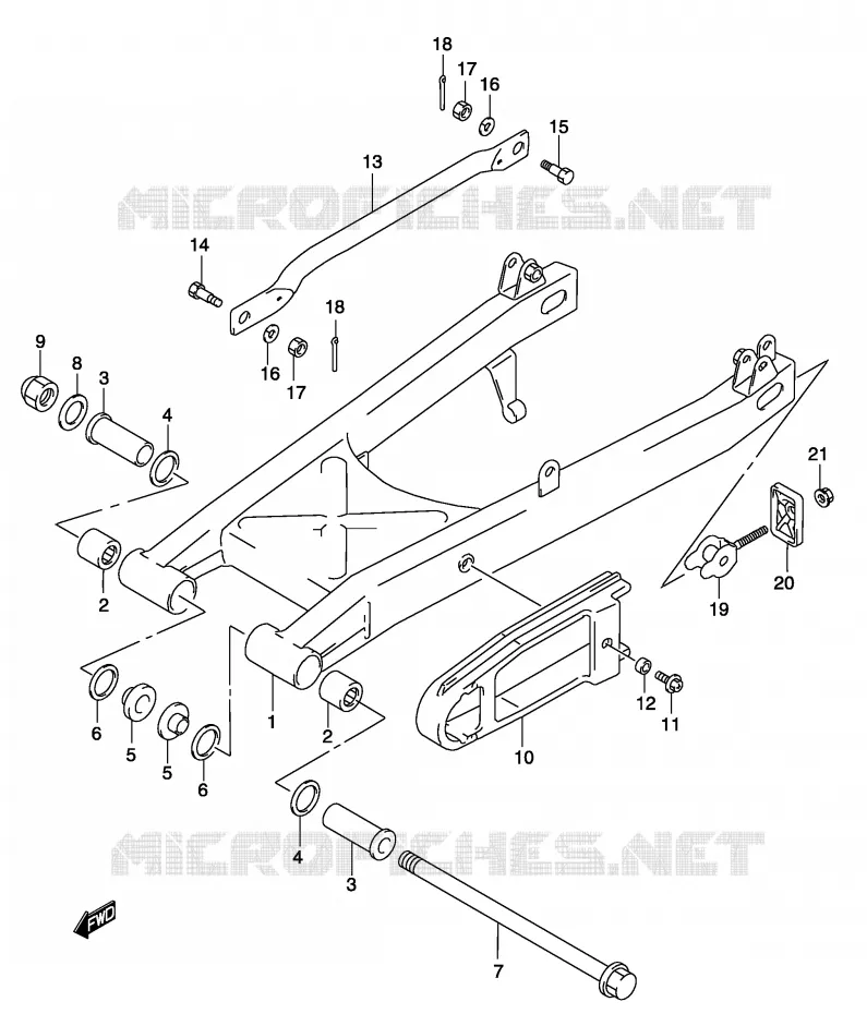 SWINGARM Suzuki MOTO 250 MARAUDER 2004  GZ250K4(P3)