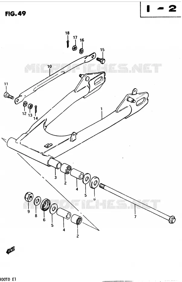 SWINGARM Suzuki MOTO 400 GSX 1983  GSX400TD