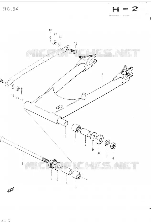 SWINGARM Suzuki MOTO 400 GSX 1986  GSX400EG(E2)