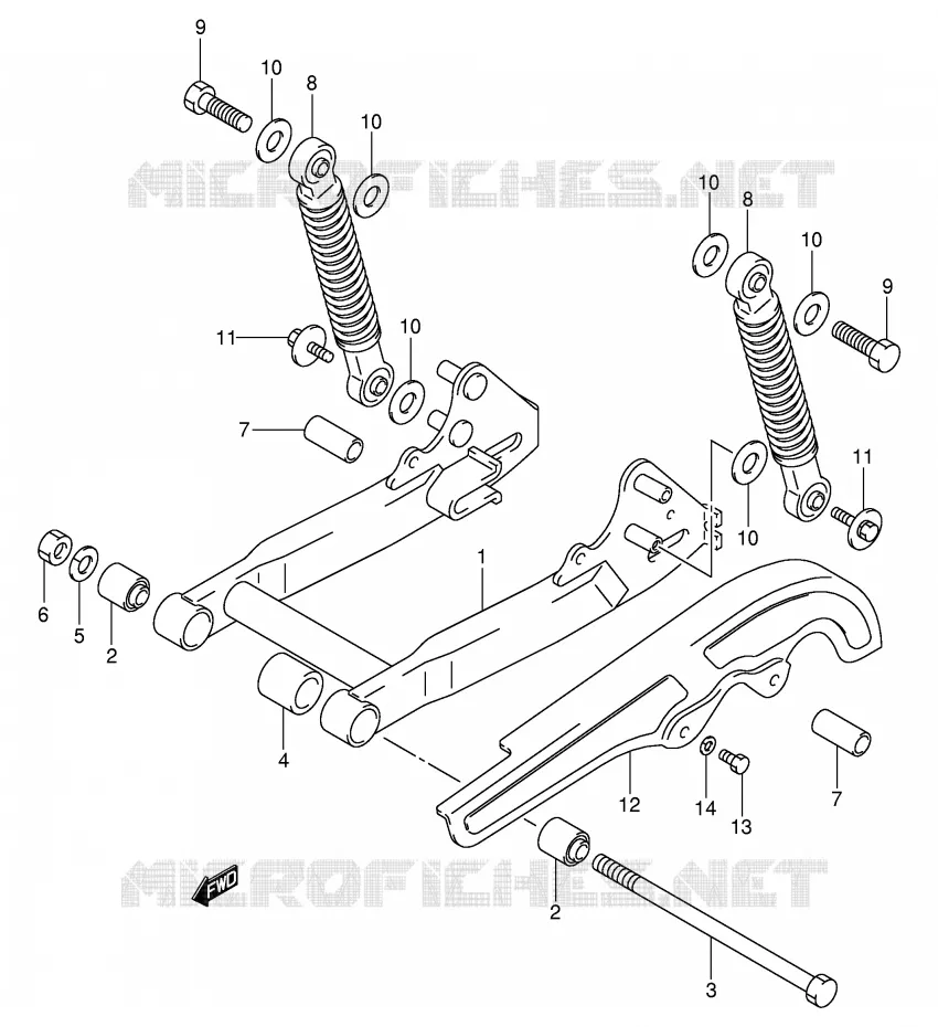 SWINGARM Suzuki MOTO 50 JR 2002  JR50K2(P3/P28)