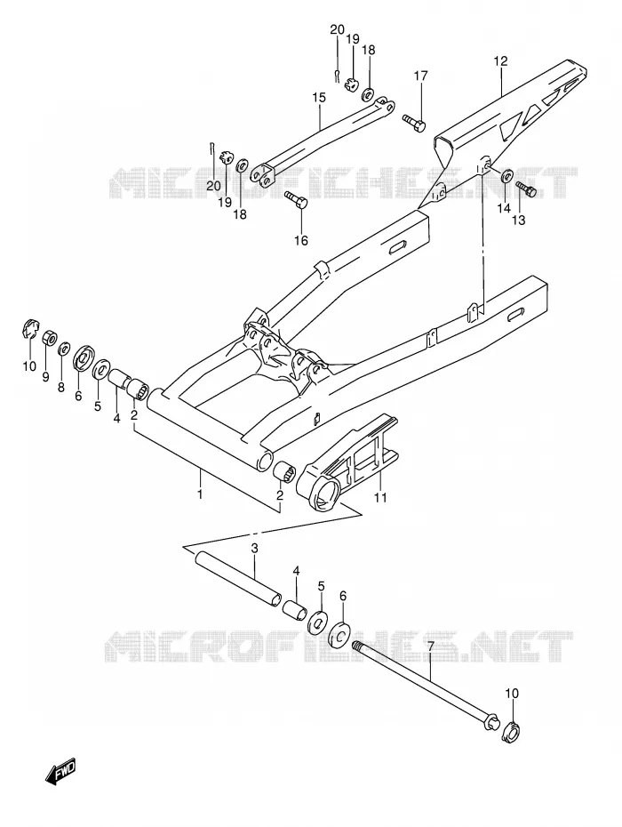 SWINGARM Suzuki MOTO 600 GSX-F 1994  GSX600FU2R(E2)