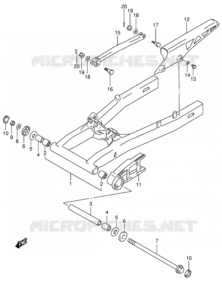 SWINGARM Suzuki MOTO 600 GSX-F 1997  GSX600FV(E2)