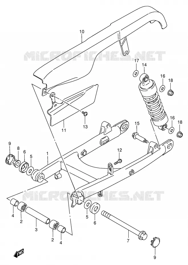 SWINGARM Suzuki MOTO 650 SAVAGE 1997  LS650PV(E2)