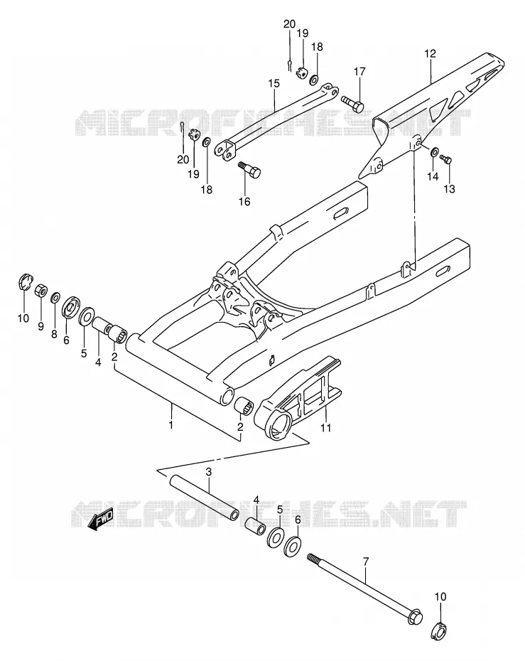 SWINGARM Suzuki MOTO 750 GSX-F 1996  GSX750FT(E2)