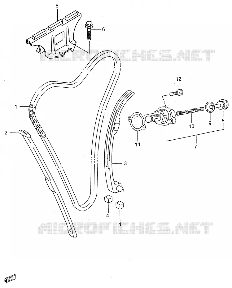 TIMING (MODELE T) Suzuki MOTO 600 GSX-F 1995  GSX600FS(E28)