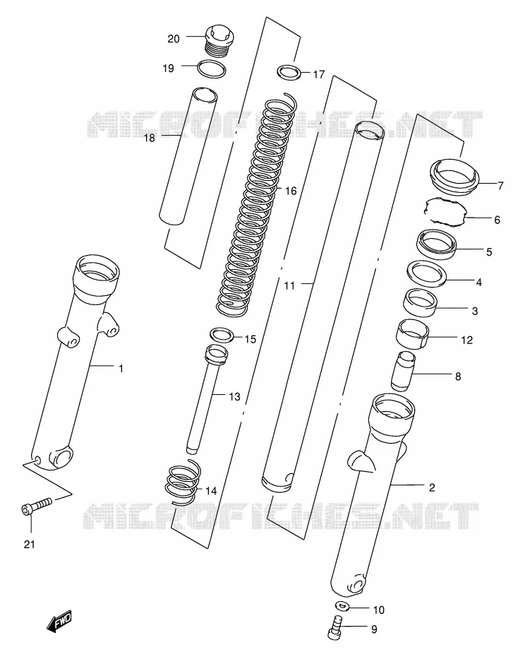 VOORVORK Suzuki MOTO 250 MARAUDER 2000  GZ250Y(E1)
