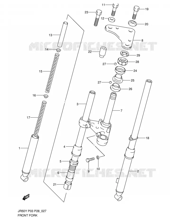 VOORVORK Suzuki MOTO 50 JR 2001  JR50K1(P3/P28)