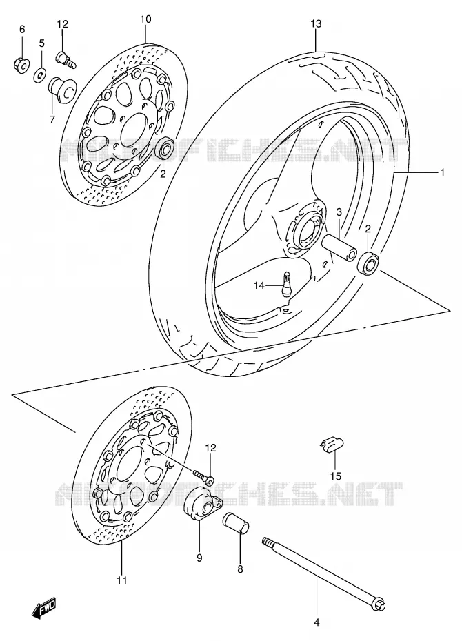 VOORWIEL Suzuki MOTO 600 GSX-F 1997  GSX600FU2V(E2)
