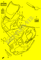 KUIP   ETIKETTEN (MODELE N) voor Suzuki GSX-F 600 1991