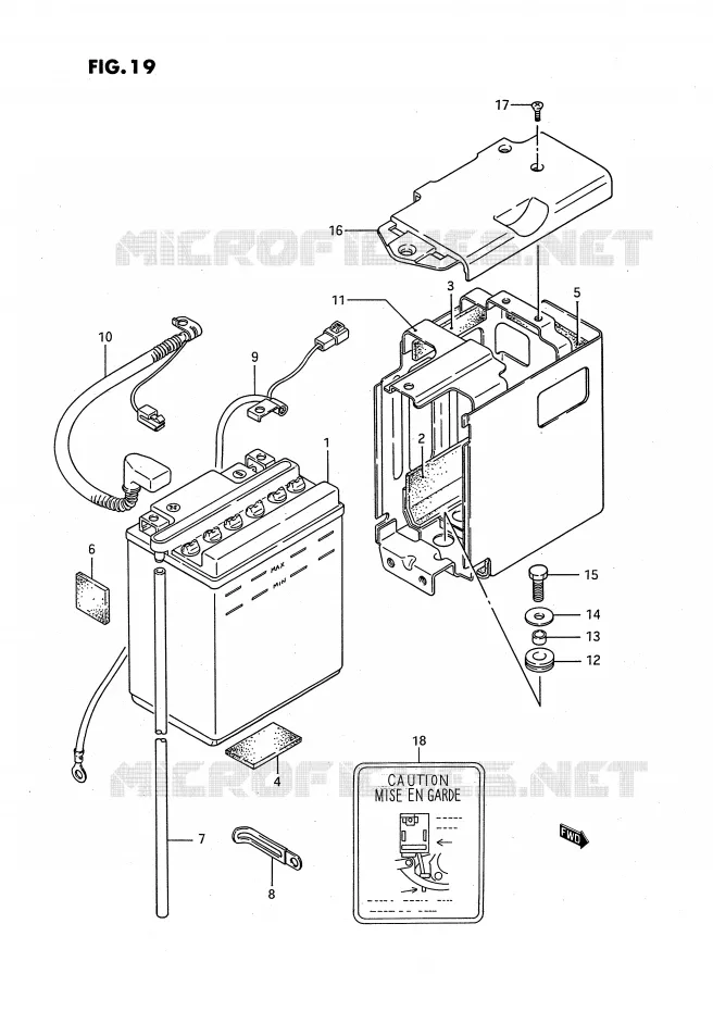 ACCU Suzuki MOTO 650 SAVAGE 1991  LS650PM(E2)